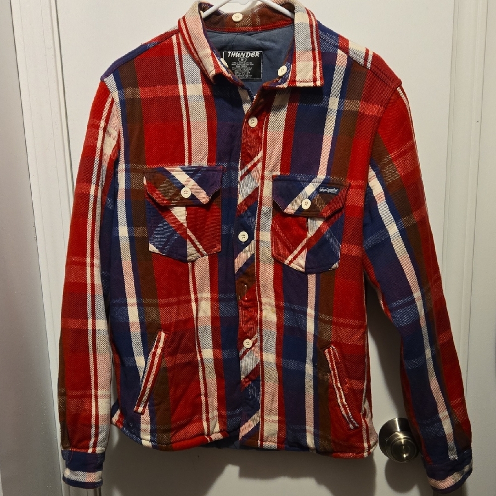 Men's Multicolor Plaid Shirt Jacket